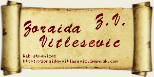 Zoraida Vitlešević vizit kartica